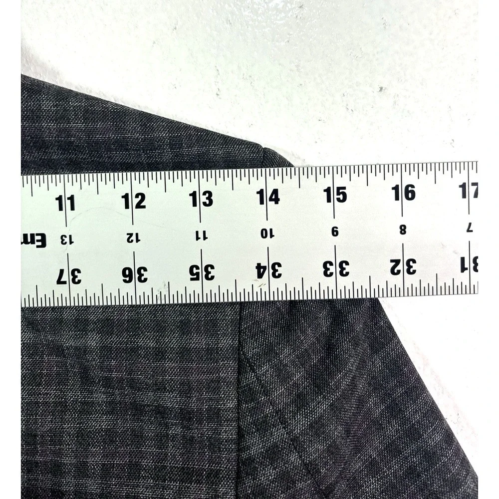 boys charcoal burgundy check Michael Kors blazer jacket sport suit coat 12‎ R